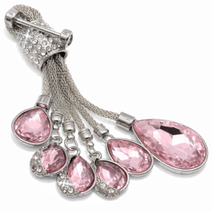 Trendy Bling Colored Rhinestones Keychain Charm for Chic Bags - Pink
