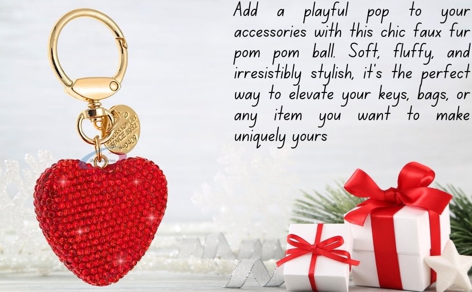 Close-up of Sparkling Red Rhinestones on 3D Heart 4K