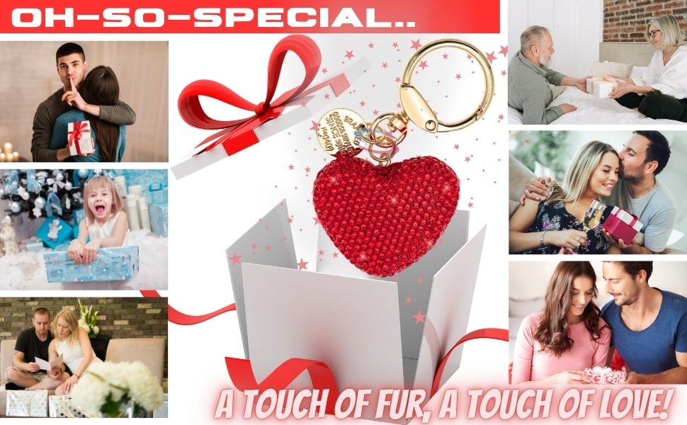 Red Heart Keychain shown on Luxury Handbag 4K