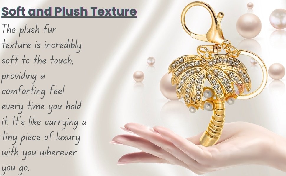 Detail view of AAA+ Crystals on Gold-Tone Keyring