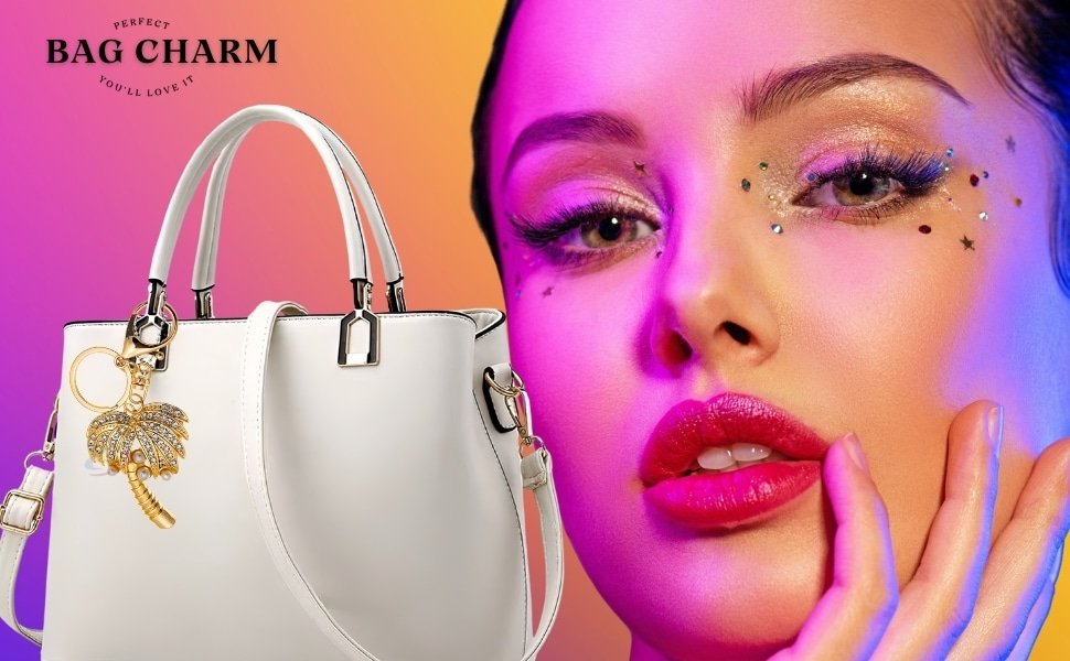 Designer Bag Charm Palm Tree Aesthetic