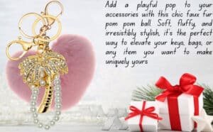 View 2: Plush faux fur and sparkling palm tree