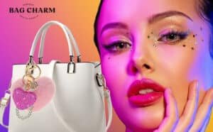 View 3: Faux fur heart on bag