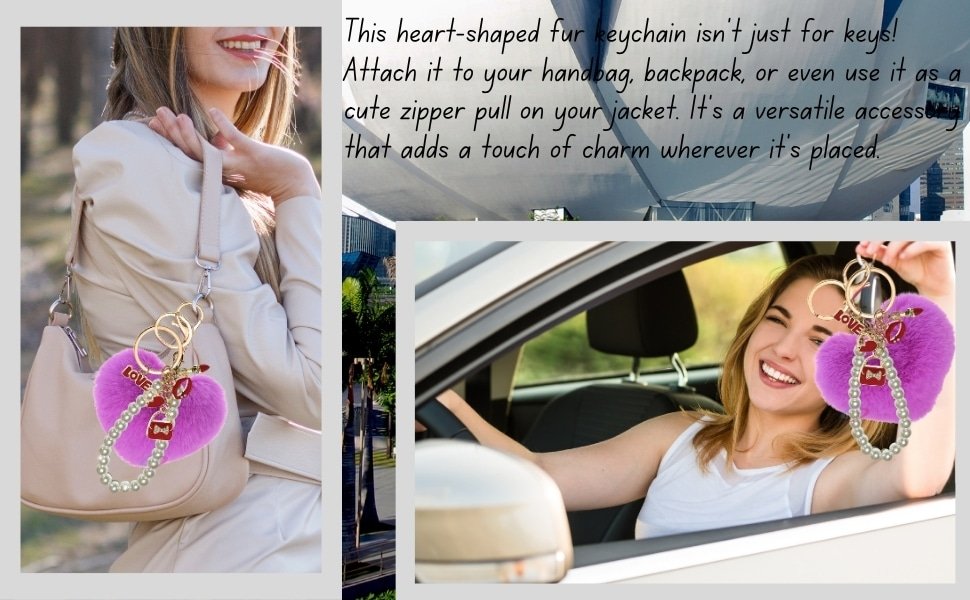 View 2: Heart-Shaped Fluffy Pom Pom