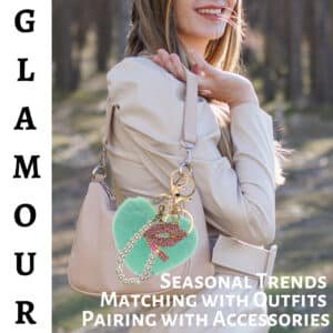 Mint Green Pearl Diamond Lips Heart Pom Pom Key Ring – iAccessories Faux Fur Bag Charm