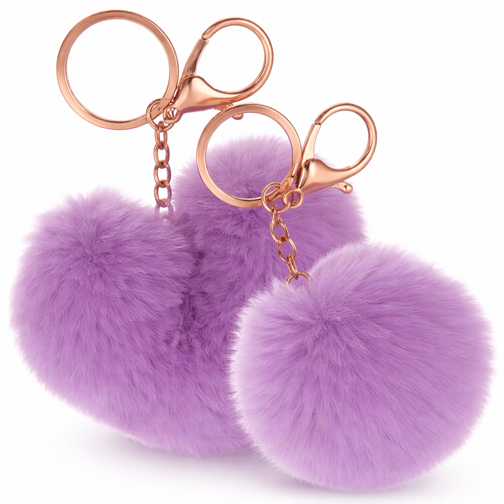 fluffy pom pom keychain for girls online in India